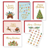 Pack of 24 Christmas Greeting Cards Set (6 different desings)