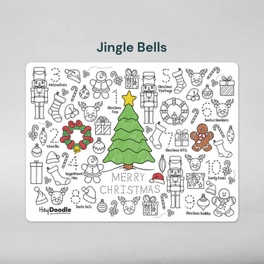 HeyDoodle Silicone Activity Mat - Jingle Bells Playmat (Large)