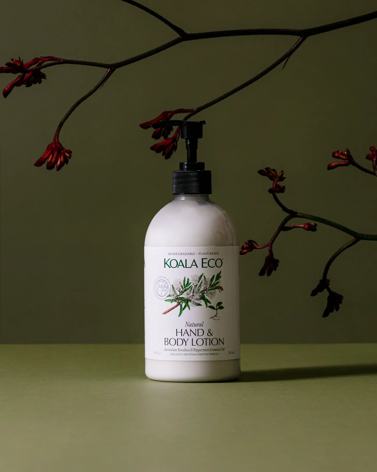 Koala Eco Natural Hand & Body Lotion Rosalina & Peppermint Essential Oil - 500ml