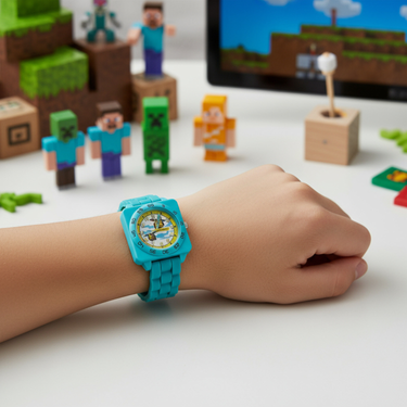 Time Teacher Minecraft Bee Children's Watch Pack