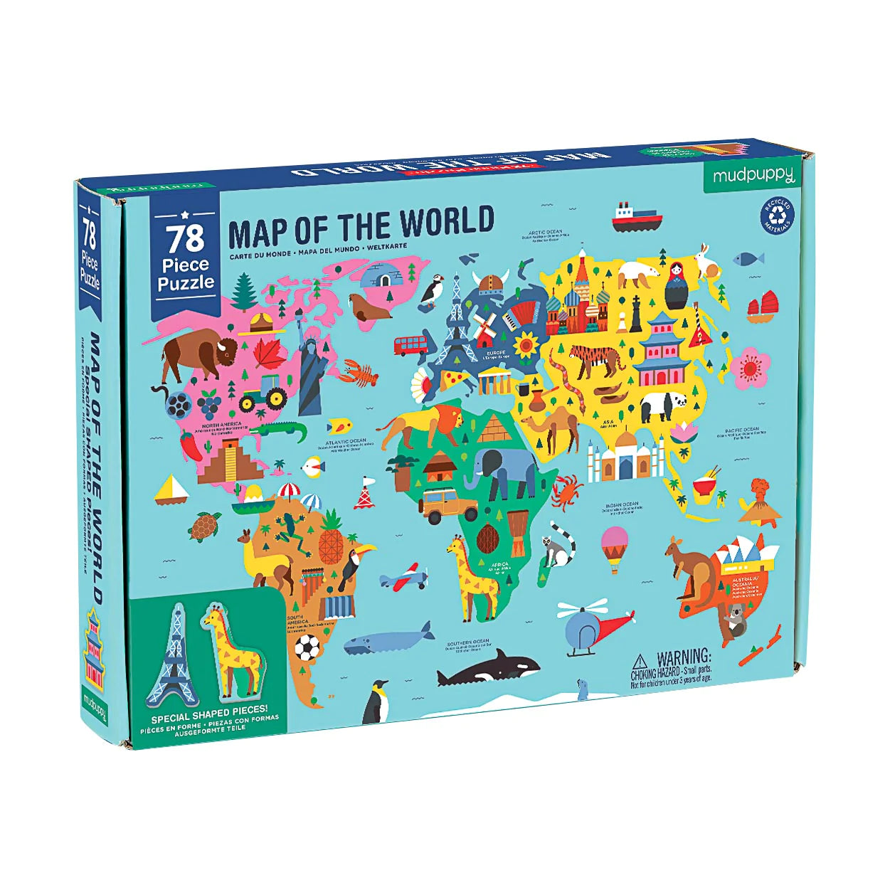 Mudpuppy Map of the World 78 pieces - Taylorson