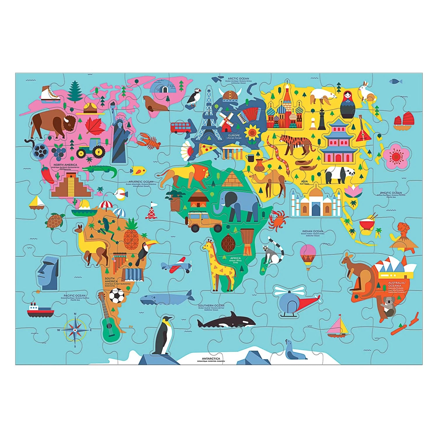 Mudpuppy Map of the World 78 pieces - Taylorson