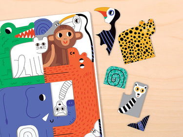 Mudpuppy We Go Together Jungle, 10 Shaped Puzzle Pieces (2 years+)