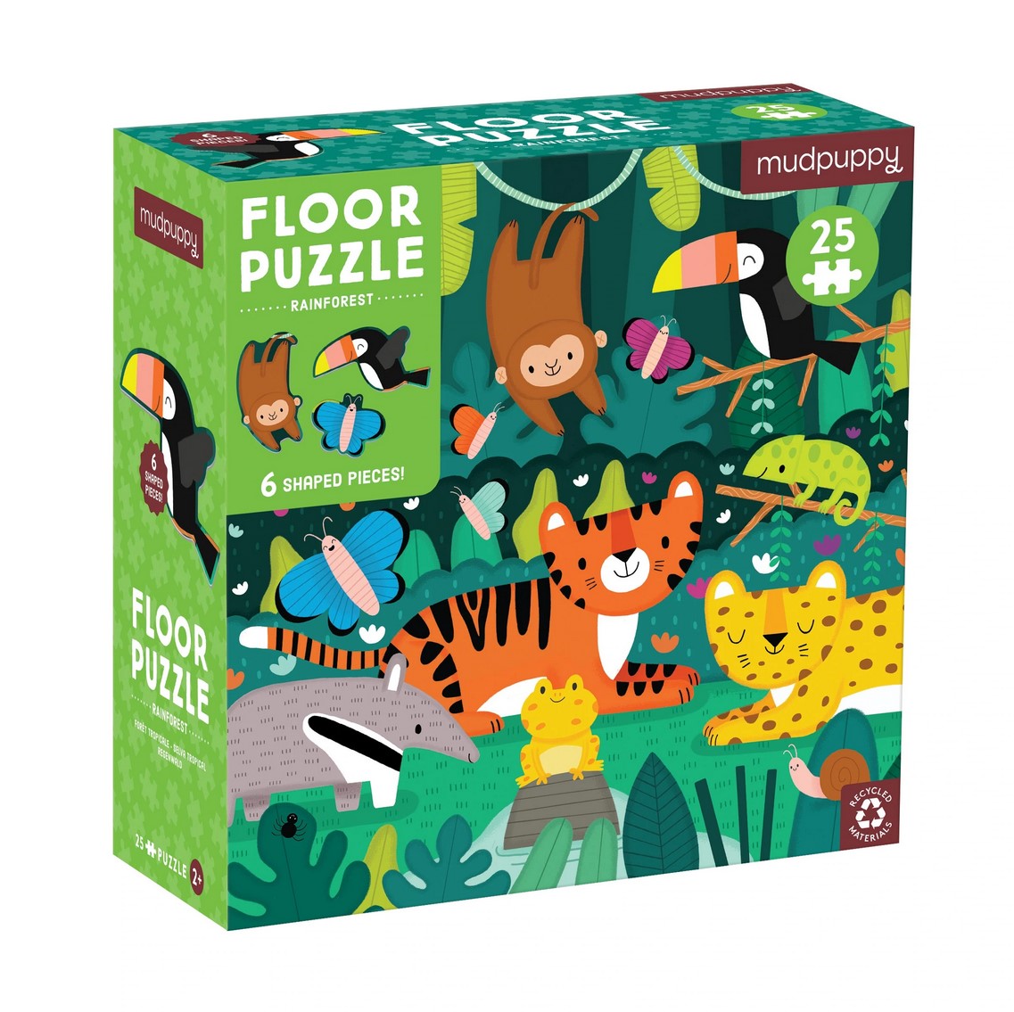 Rainforest 25pcs Floor Puzzle with Shaped Pieces