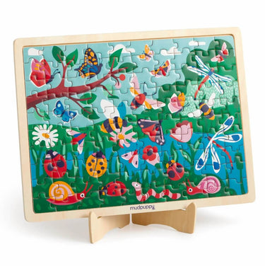 Mudpuppy Garden Life - 100pc Wood Puzzle + Display (5 years)
