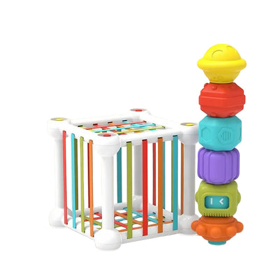 Magic Cube Sensory Exploration Rattle & Stacking Toy Set (18 months+)