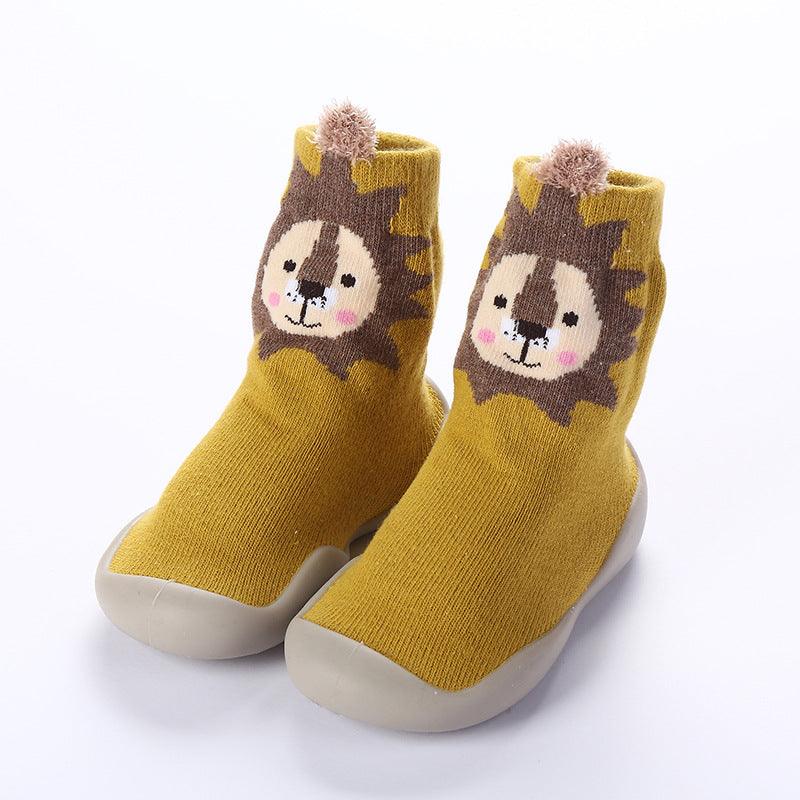 Anti-Skid Baby/Toddler Shoes Socks - Mustard Lion (6-36 months)