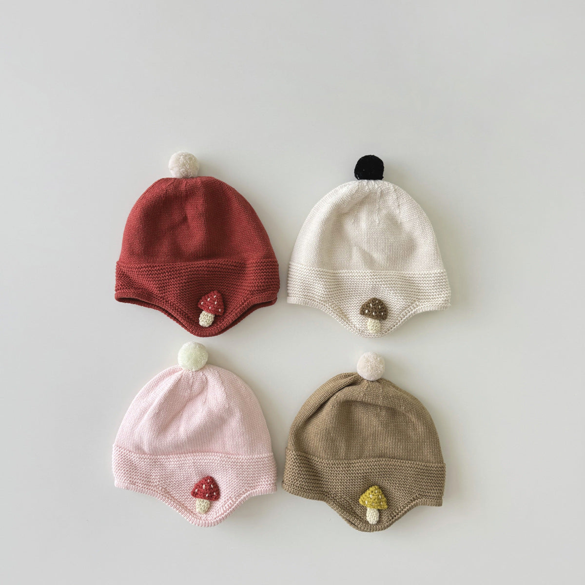Autumn/Winter Mushroom Baby/Toddler Knitted Beanie (8-36 months)