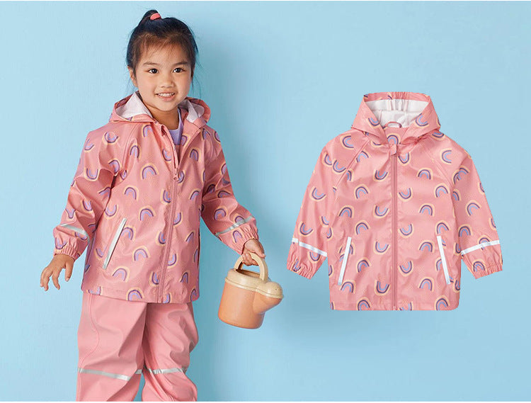 Rainbow All-Season Windproof & Waterproof Kids Rain Jacket (1-6 years)