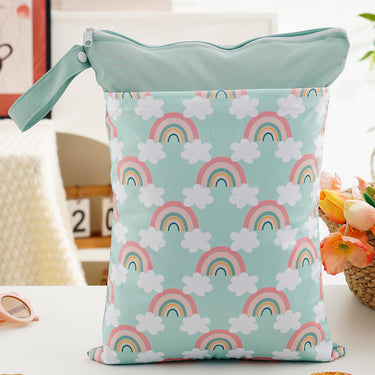 Double Pocket Eco-Friendly Large Wet Bag - Rainbow Cloud