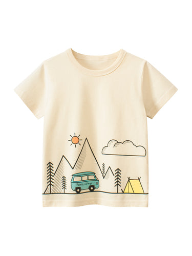 Fun Family Camping Trip Cotton Kids T-Shirt (1 - 6 years)