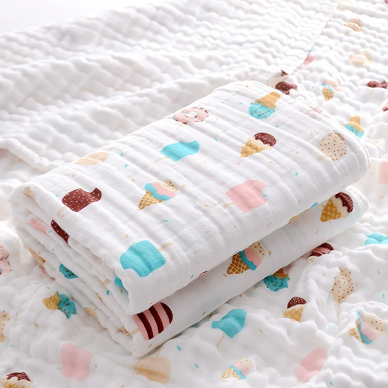 Super Soft Baby & Kids Bath Towel - Plants | Ice-Cream | Unicorn (100% Cotton - 110x110cm)