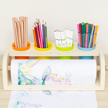 Kids Paint & Draw Storage Set with Stationery Holders & 30m Art Paper