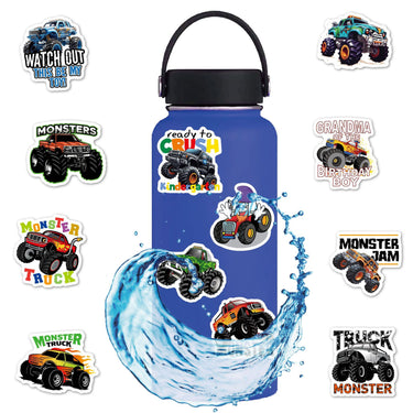 Monster Truck Decorative Stickers Set (50pcs)