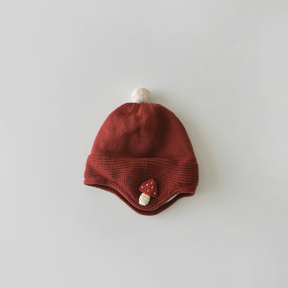 Autumn/Winter Mushroom Baby/Toddler Knitted Beanie (8-36 months)