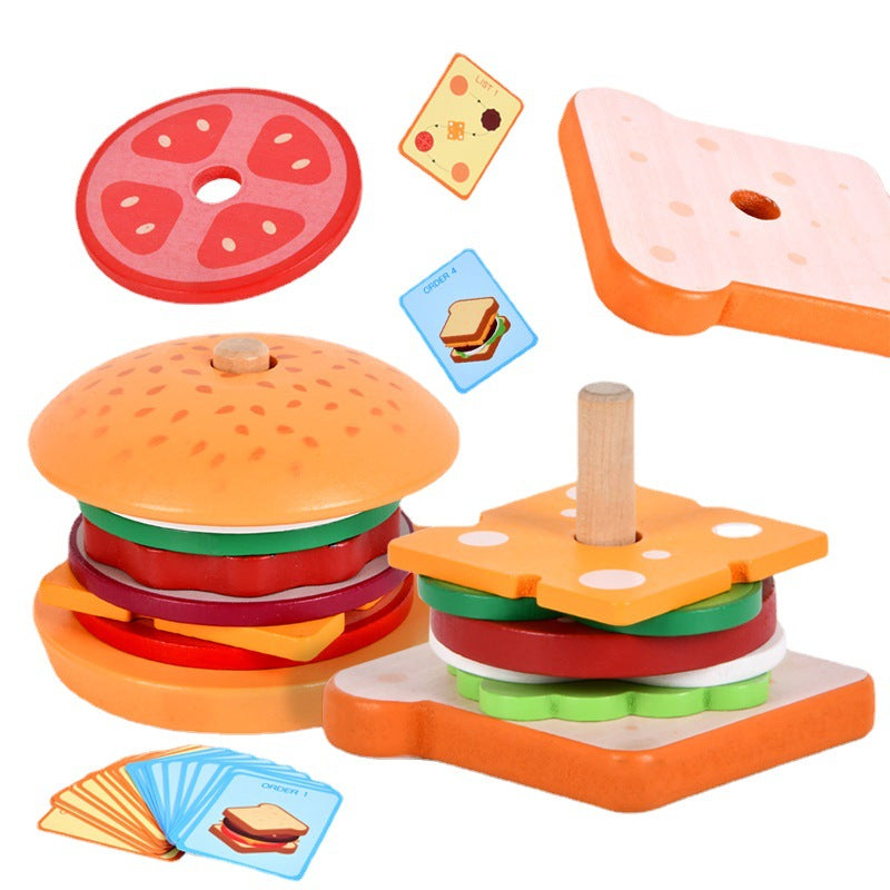 Pretend Play Burger & Sandwich Making Toy Set (3+ Years)