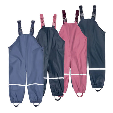 Happy Two-Tone Fleece Lined Kids Waterproof Rainwear Overalls (2-8 years)
