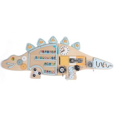 Large Wooden Dinosaur Busy Board – Montessori-Inspired Activity Toy (88x35.5cm)