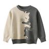 100% Cotton Playful Kitty High Contrast Kids Knitwear Jumper (2-10 years)