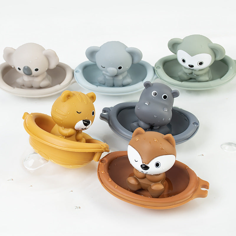 Animal Boat Train Bath Toys for Kids - 6 Packs (12m+)