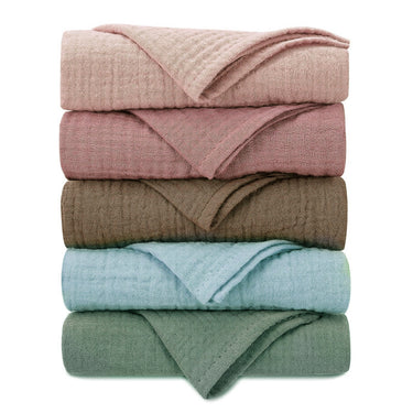 Earth Tone Reusable 100% Muslin Cotton Baby Face Cloth - 5 Pack