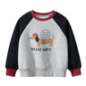 Dachshund Puppy Print Kids Winter Fleece Lined Sweater (2-10 years)