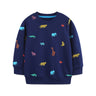 100% Cotton Wild Animal Prints in Blue Kids Autumn Sweater (2-7 years)