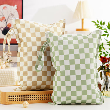 Multipurpose Waterproof Nappy Wet Bag - Checked (30x40cm)