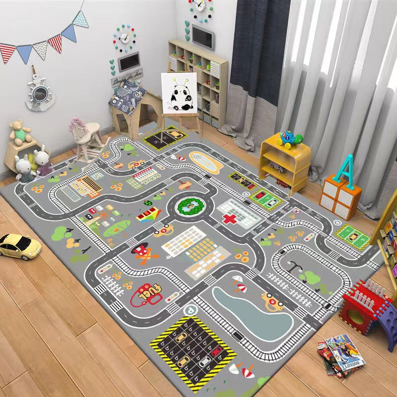 Kids Road Map Play Mat - Happy Town (80x120cm)