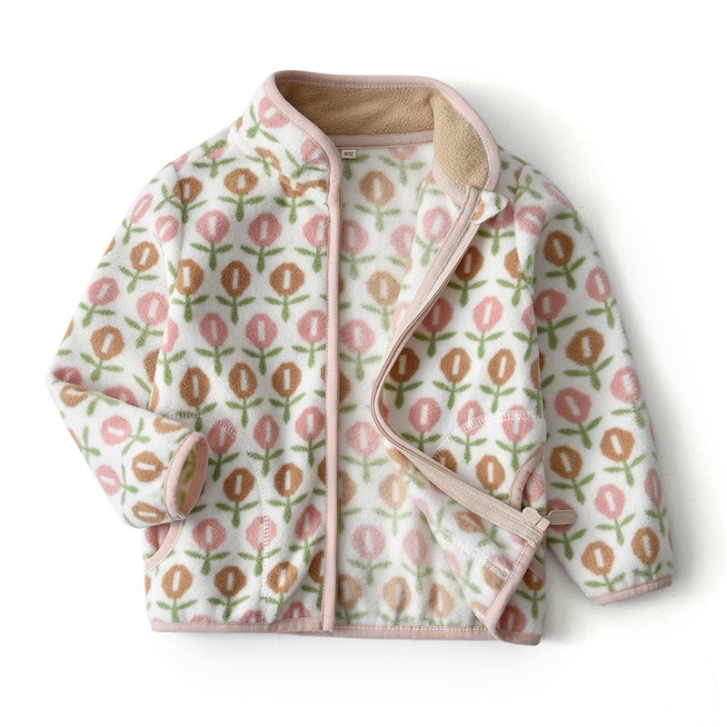 Winter Kids Fleece Jacket - Floral (2-6 years)