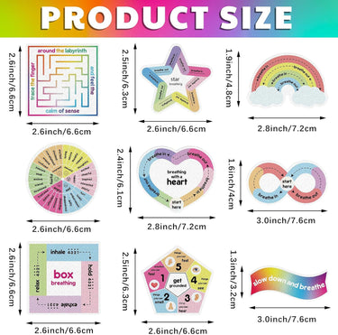 Calm Sensory Textured Stickers for Breathing Exercise 12pcs