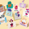 Mini Happy Birthday Greeting Card 10pcs Pack (9.8cmx11.3cm)