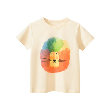 Watercolour Lion 100% Cotton Kids T-Shirt - (1-8 years)