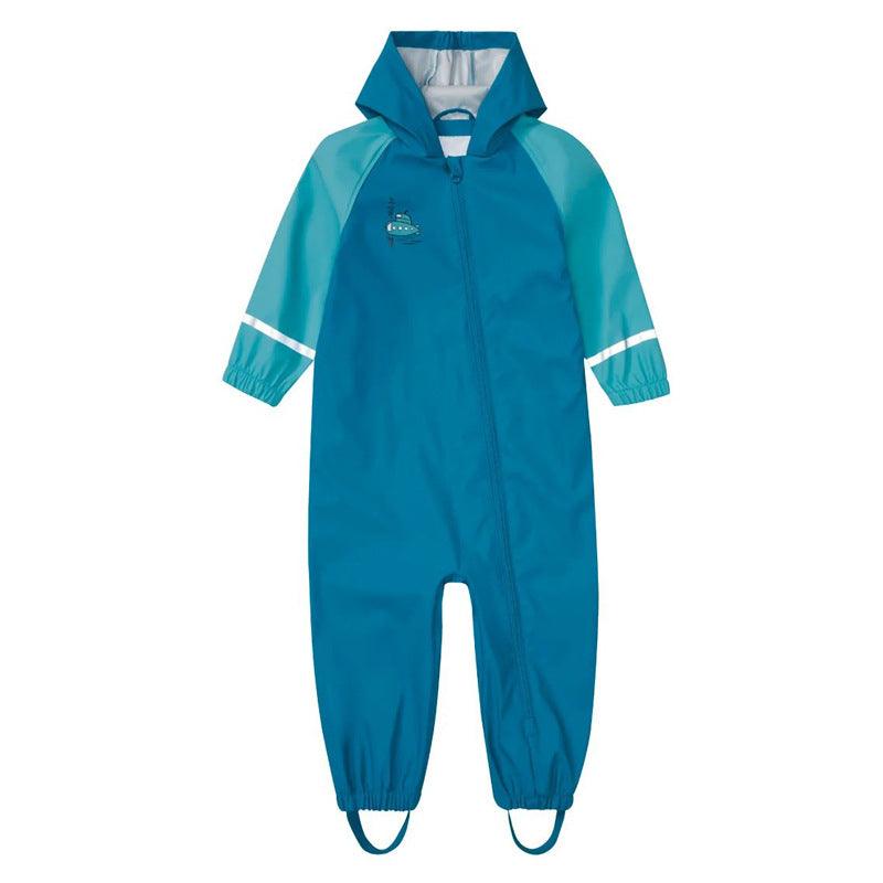 All-in-One Kids Waterproof Rainwear - Submarine Blue (6 months - 6 years) - Taylorson