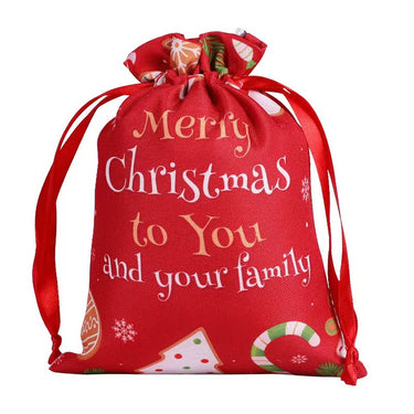 Large Reusable Christmas Sack Bag 30x40cm (Assorted)