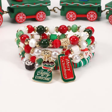 Tayloranne Christmas Charm Beaded Pendant Bracelet (3 years+)