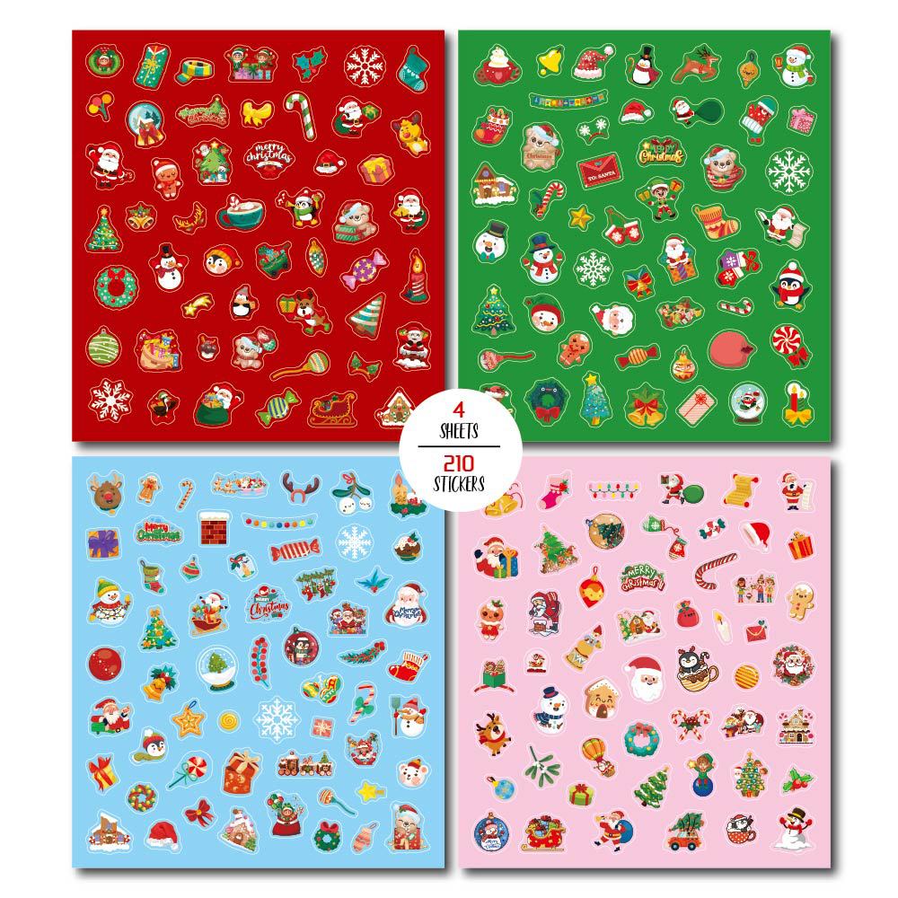 210pcs Decorative Stickers Set - Christmas Theme (Customised your Christmas Gift!)