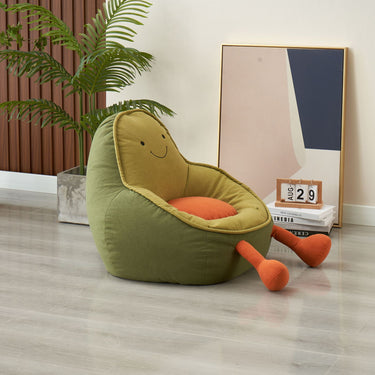 Avocado Kids Sofa with Flannel Cover – 63×65cm