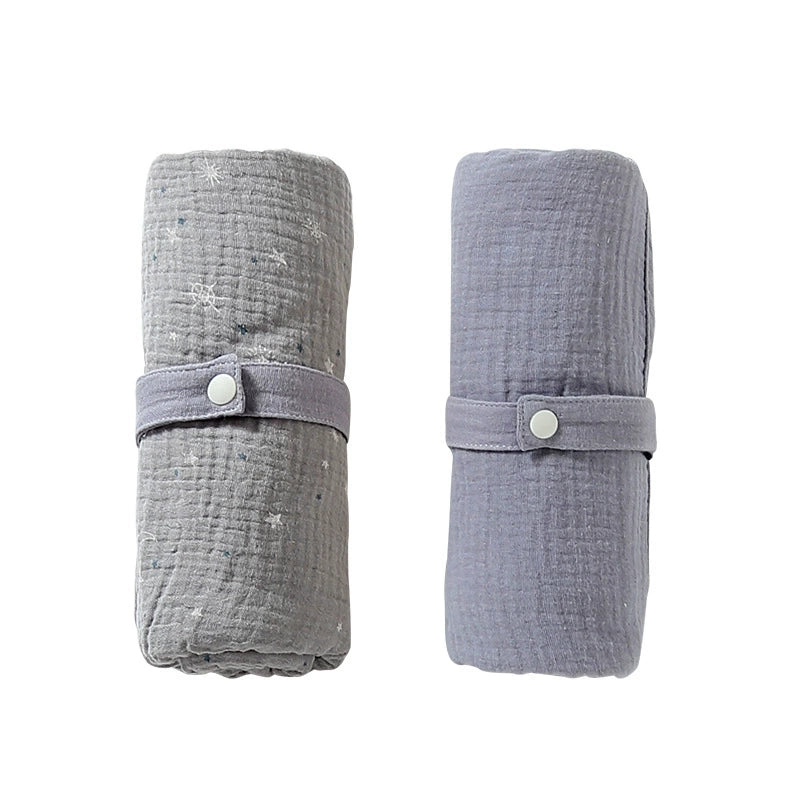 Muslin Cotton Portable & Waterproof Baby Changing Mat (Twin Pack)