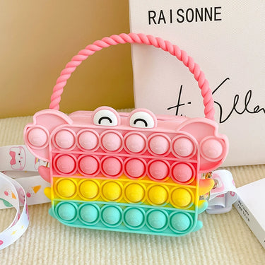 Kids Pop It Handbag Shoulder Bag with Adjustable Shoulder Strap