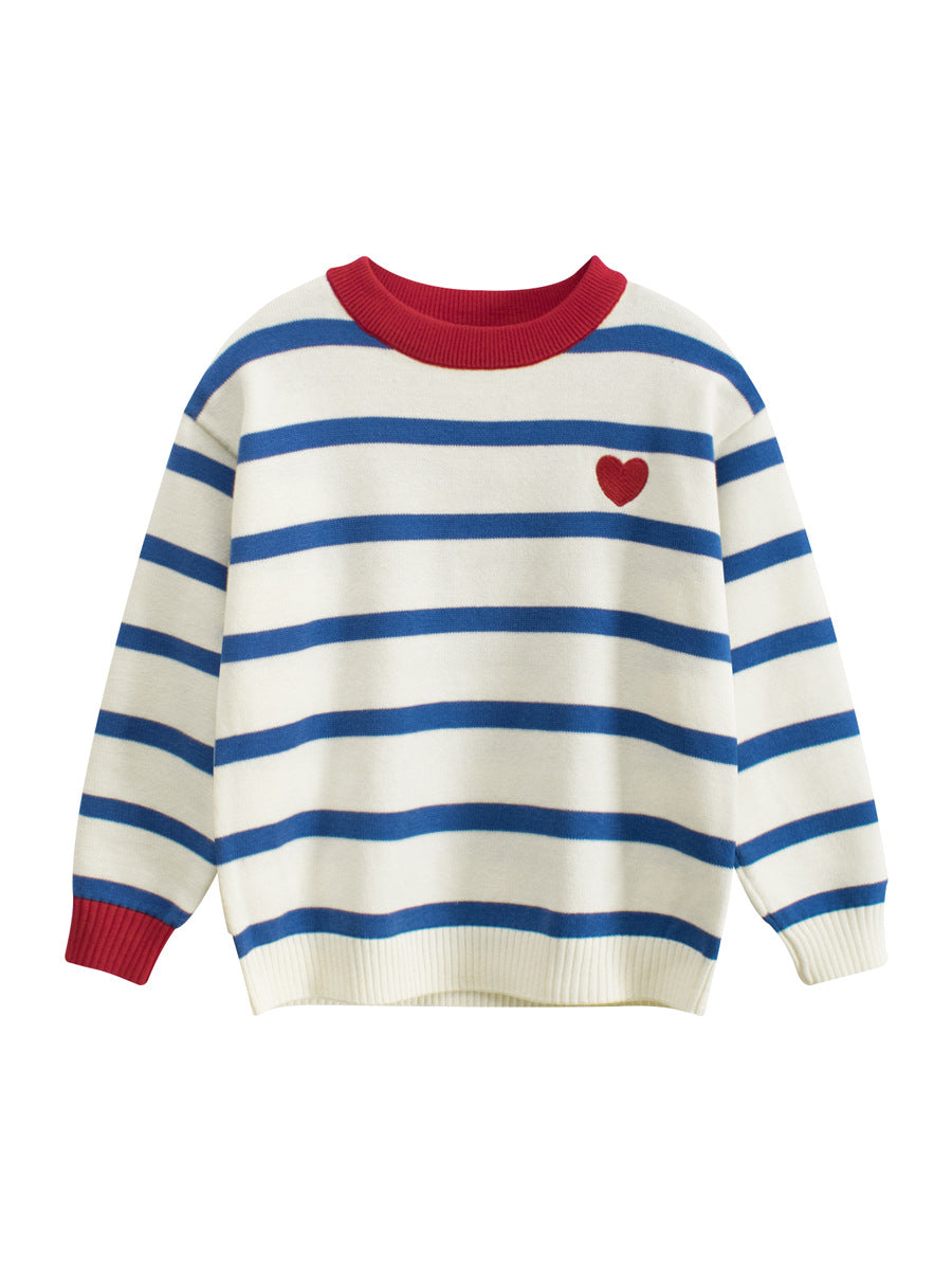 I Heart You Two-Tone Strip Knitwear Jumper (2-10 years)