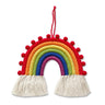 Woven Rainbow Macrame Tapestry Wall Hanging Decor (22x28cm)