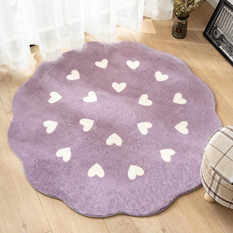 Heart Rug Kids Heart in Floral Shape Kids Room Rug – Taylorson
