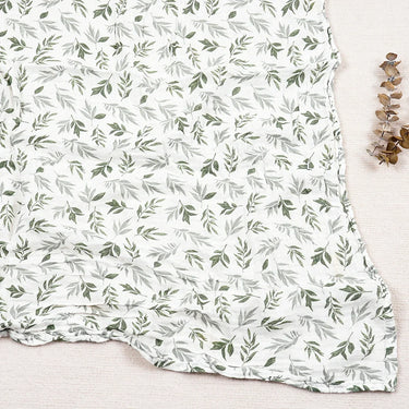 Earth Tone Baby Cotton Muslin Swaddle Blanket - Leaves | Checked | Green Polka | Geometry | Starry Night