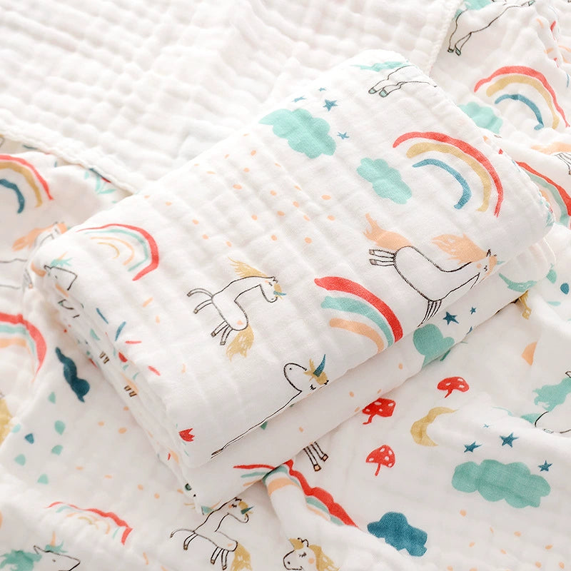 Super Soft Baby & Kids Bath Towel - Plants | Ice-Cream | Unicorn (100% Cotton - 110x110cm)