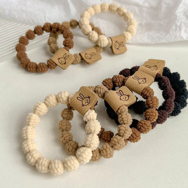 5pcs Assorted Cutie Bunny Hair Tie - Bunny Hair Accessories