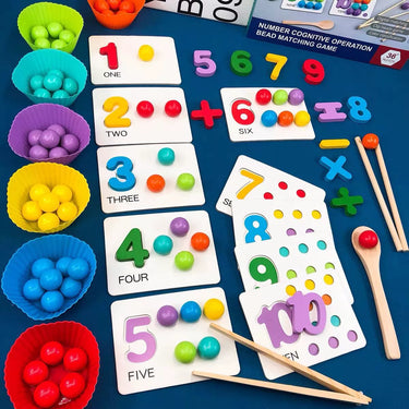Montessori Rainbow Colour Sorting Toys, Interactive Coordination Number Cognition Game (3 years+)