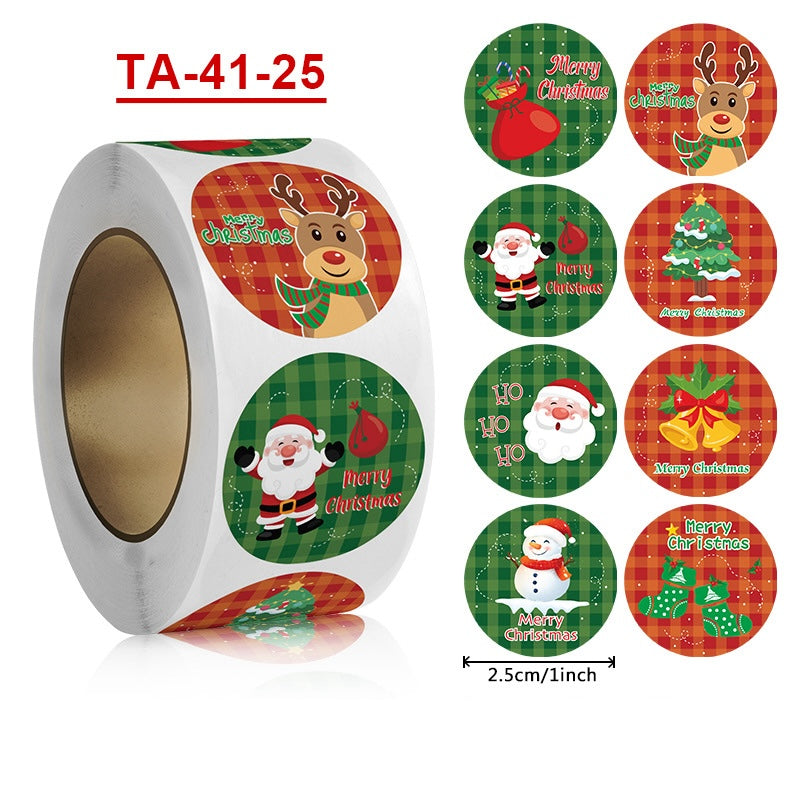 Christmas Decorative Stickers (500pcs/Roll)