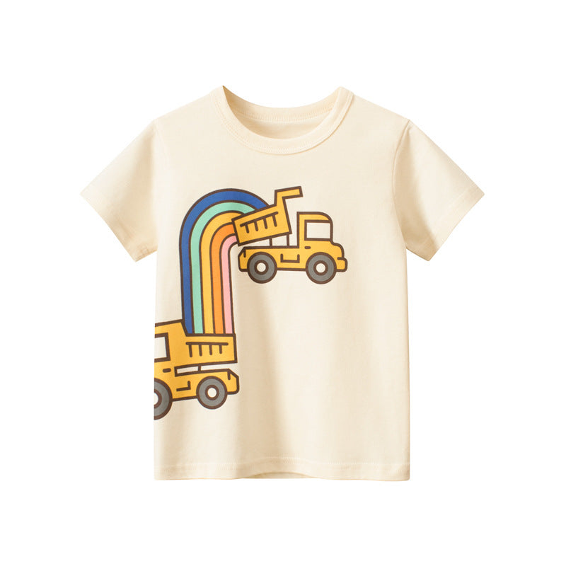 Rainbow Dump Truck 100% Cotton Kids T-Shirt (1 - 6 years)
