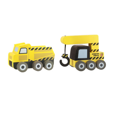 Construction Vehicles Wooden Toy Set - Set of 2 (3 years+)